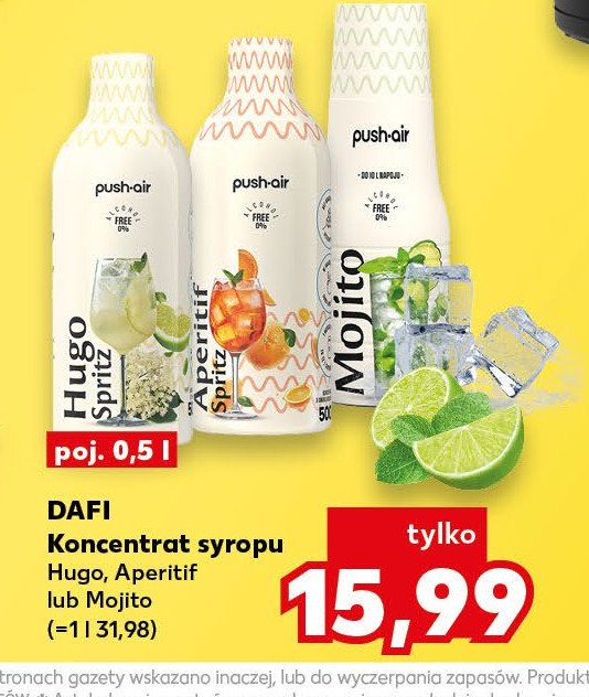Syrop pushair aperitif spritz Dafi promocja w Kaufland