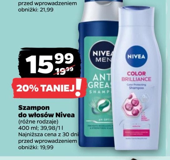 Szampon do włosów Nivea color brilliance promocja w Netto