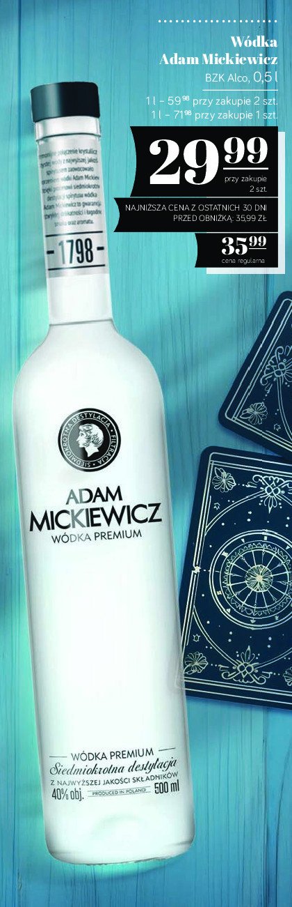 Wódka Adam mickiewicz promocja w POLOmarket