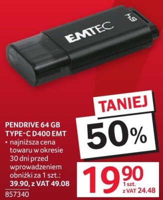 Pendrive 64GB TYPE-C D400 EMT promocja w Selgros
