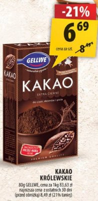 Kakao królewskie Gellwe promocja w Arhelan