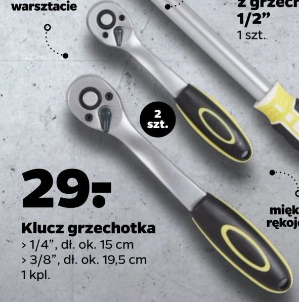 Klucz grzechotka 3/8'' promocja w Netto