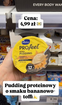 Pudding proteinowy Profeel banana & toffee Valio promocja w Dino