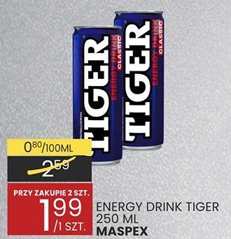 Energy drink Tiger 250 ml promocja w Wafelek