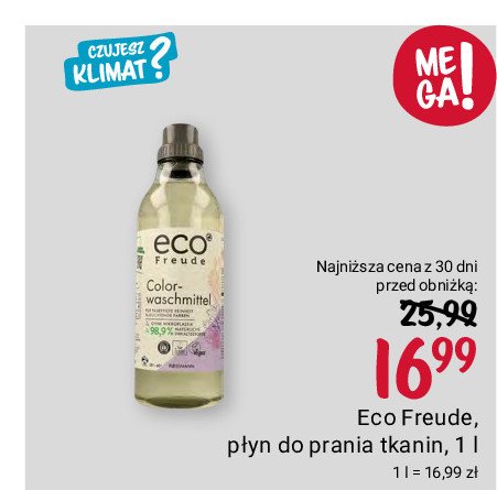 Płyn do prania tkanin białych ECO FREUDE promocja