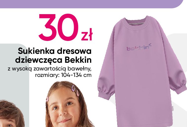 Sukienka dresowa 104-134 cm Bekkin promocja