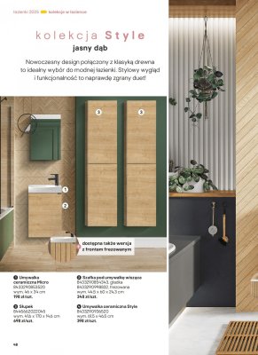 Umywalka ceramiczna Style promocja w Castorama