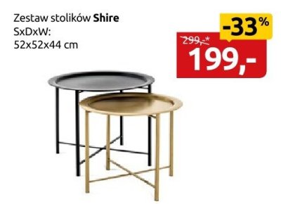 Zestaw stolików Shire promocja w Black Red White