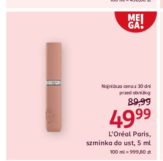 Pomadka do ust matte resistance 105 L'oreal infallible promocja w Rossmann