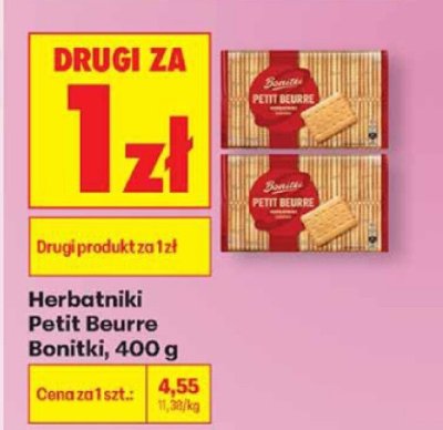 Herbatniki Petit Beurre Bonitki promocja w Biedronka