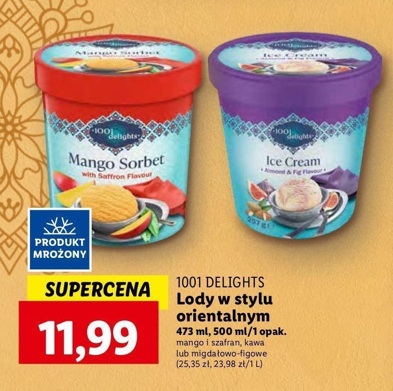 Lody migda艂owo-figowe 1001 delights promocja