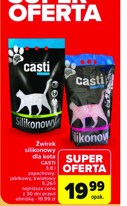 Żwirek silikonowy dla kota kwiatowy Casti promocja