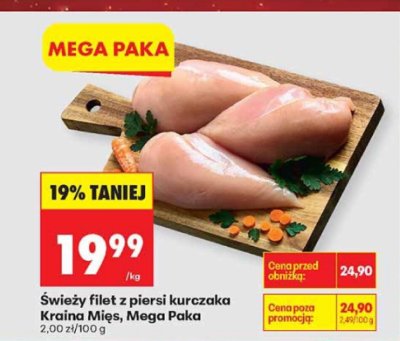 Świeży filet z piersi kurczaka  Mega Paka promocja w Biedronka