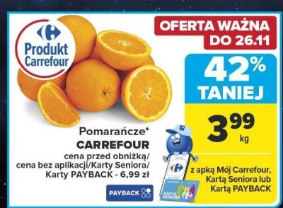 Pomarańcze CARREFOUR promocja w Carrefour