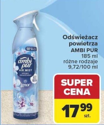 Odświeżacz powietrza AMBI PUR Air Mist różne rodzaje promocja w Carrefour Market