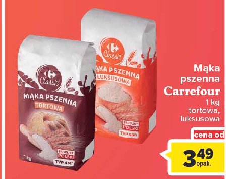 Mąka tortowa typ 450 Carrefour promocja