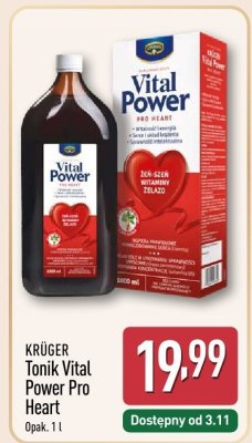Tonik KRÜGER Tonik Vital Power Pro Heart promocja w Aldi