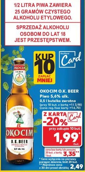 Piwo Okocim o.k. beer promocja