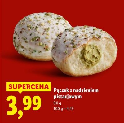 Pączek z nadzieniem pistacjowym promocja w Lidl
