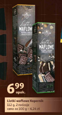 Listki waflowe w deserowej czekoladzie Kopernik promocja