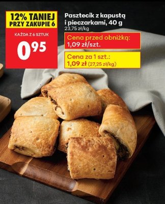 Pasztecik z kapustą i pieczarkami promocja w Biedronka