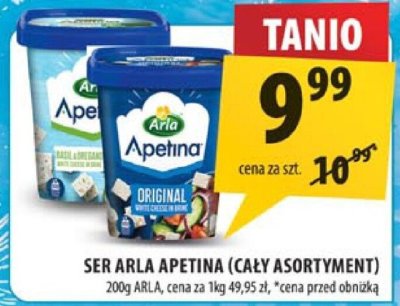 Ser Arla Apetina (cały asortyment) promocja w Arhelan