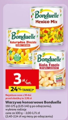 Warzywa konserwowe Bonduelle Mexico Mix, Kukurydza Złocista, Biała Fasola promocja w Auchan