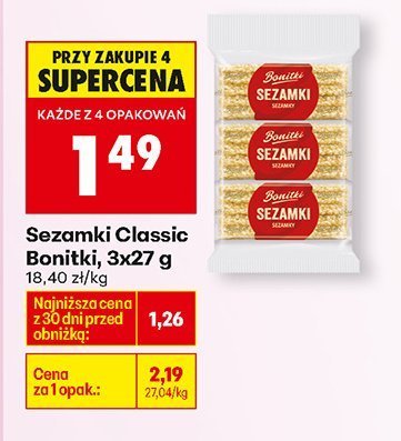 Sezamki Classic, 3x27 g promocja w Biedronka