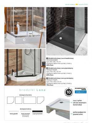 Brodzik akrylowy Lena kwadratowy promocja w Castorama