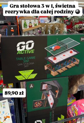 Gra stołowa 3 w 1 Table Game 3in1 promocja w Biedronka