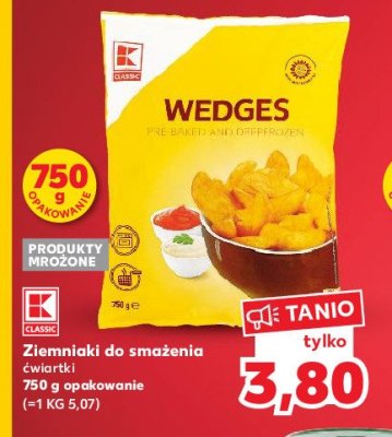 Ziemniaki ćwiartki do smażenia K-classic promocja