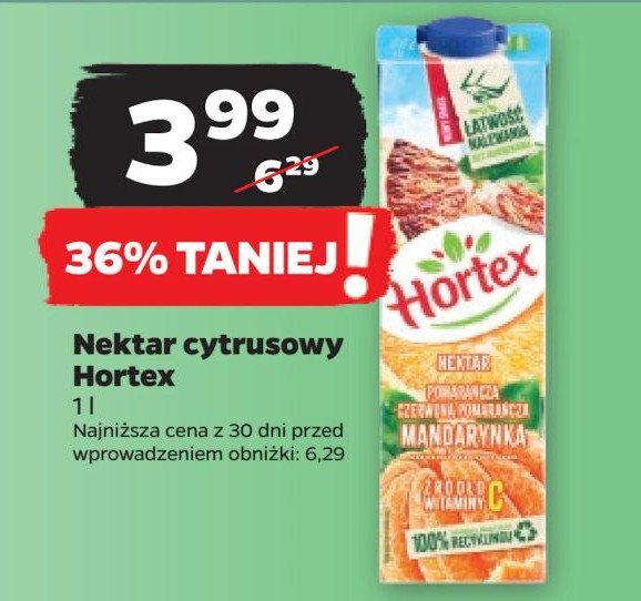 Nektar pomarańcza czerwona pomarańcza mandarynka Hortex promocja