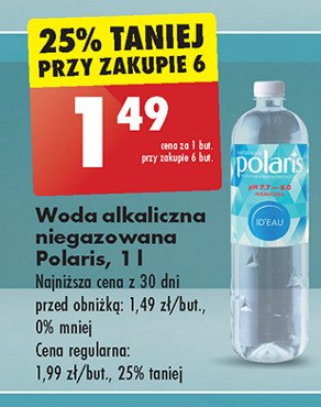 Woda alkaliczna Polaris id'eau promocja