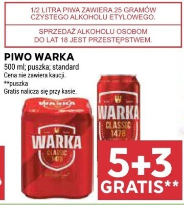 Piwo Warka Classic promocja w Stokrotka