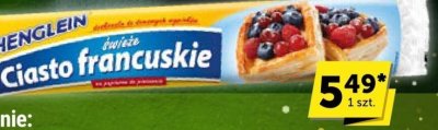 Ciasto francuskie Henglein promocja w Groszek