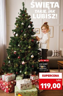Choinka sztuczna LIV & BO różne rodzaje wys. 180 cm promocja w Kaufland