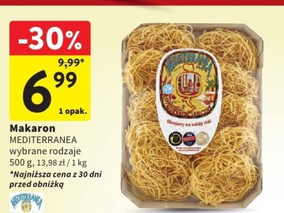 Makaron Mediterranea promocja w Intermarche
