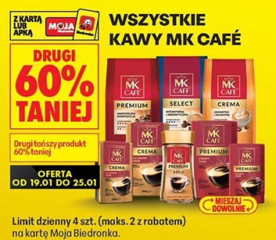 Kawa MK Café wszystkie rodzaje promocja w Biedronka