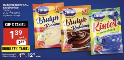 Budyń Rodzinny XXL, Kisiel Gellwe 28-64g promocja w Delikatesy Centrum