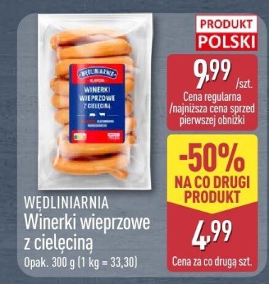 Winerki wieprzowe z cielęciny Wędliniarnia promocja w Aldi