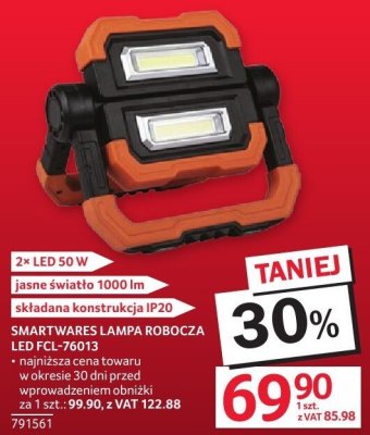 Lampa SMARTWARES LED PRZENOŚNA MOCNA LED FCL-76013 promocja w Selgros