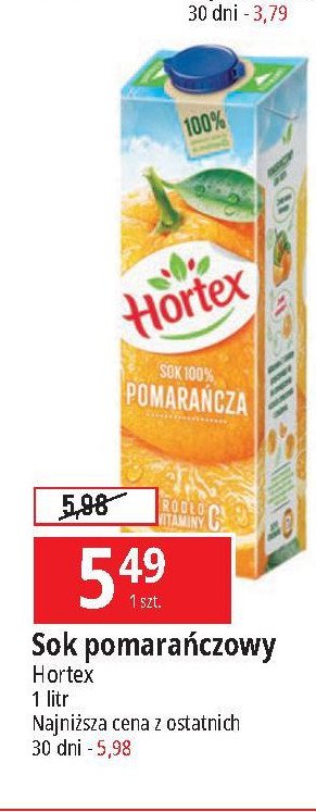 Sok pomarańczowy Hortex promocja