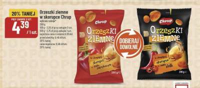 Orzeszki ziemne w skorupce Chrup wybrane rodzaje promocja w POLOmarket