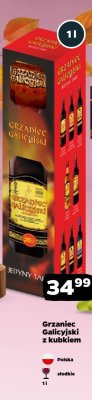 Wino Grzaniec Galicyjski z kubkiem słodkie promocja w Netto