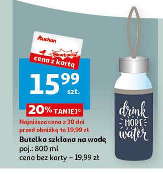 Butelka szklana na wod臋 800 ml promocja