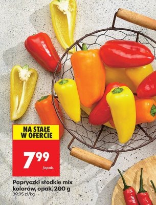 Papryczki słodkie mix kolorów 200g promocja w Biedronka