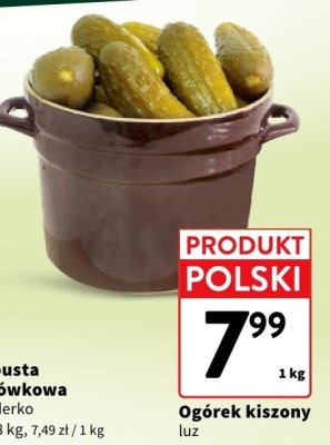 Ogórek kiszony luz promocja w Intermarche