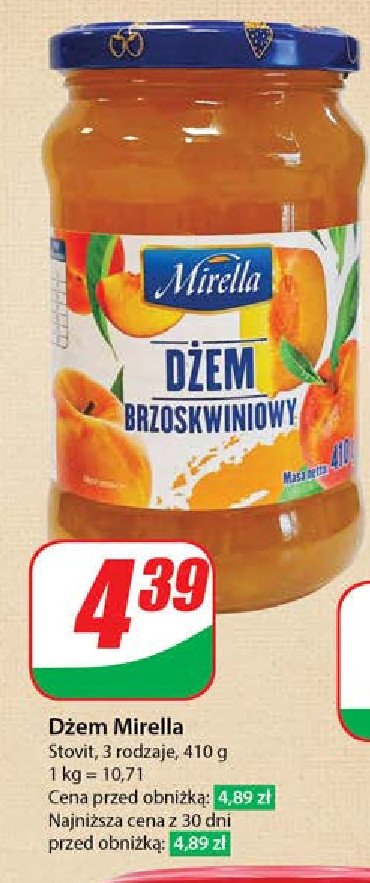 Dżem brzoskwiniowy Mirella promocja