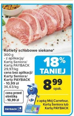 Kotlety schabowe siekane promocja w Carrefour Market