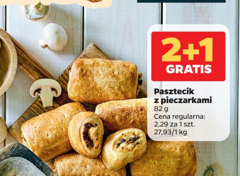 Pasztecik z pieczarkami promocja